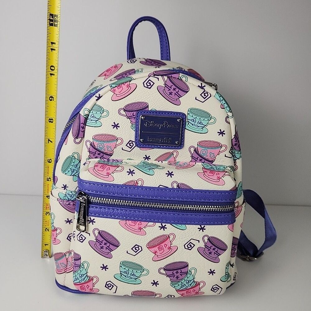 Disney Parks Loungefly Alice in Wonderland Mad Tea Party Teacups Mini Backpack - Picture 12 of 12